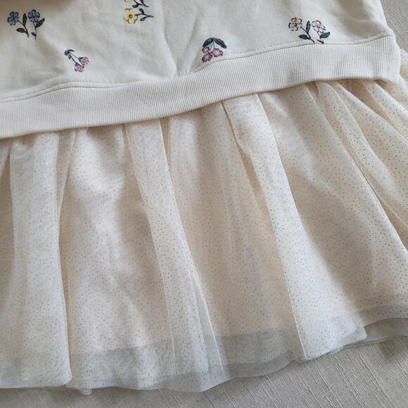 H&M Floral Sweatshirt Tulle Dress - Picture 4 of 7